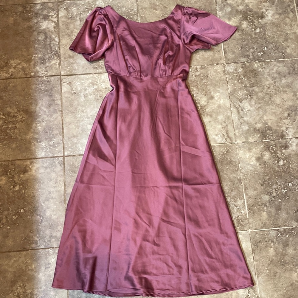 Mauve satin dress